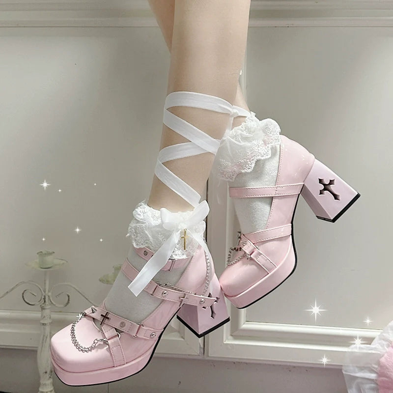 Witch's Night - Punk Lolita Heels Y2K Elegant Lolita Shoes