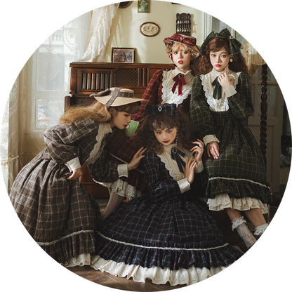 Miss point - Rose Silhouette - Elegant Handmade Lolita Flat Hat