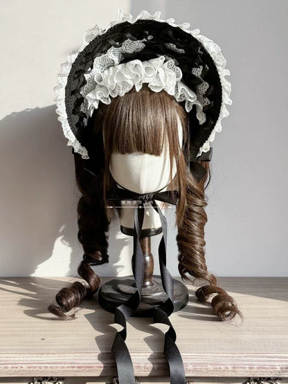 MAID - Elegant Lolita Bonnet Velvet Lolita Hat