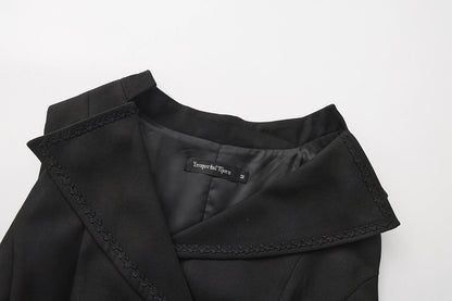 Immortal Thorn - Silent Agent - Ouji Lolita Black Vest Coat