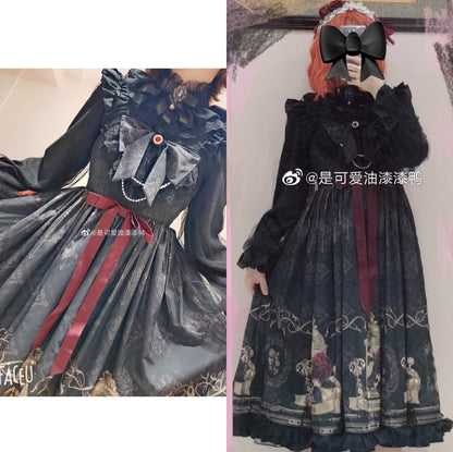 Kencrlo - Dim Moonlight - Classic Lolita Chiffon Yarn Inner Blouse