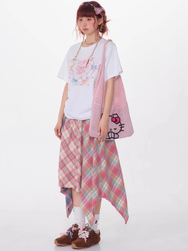 Round neck print short sleeve T-shirt【s0000007534】