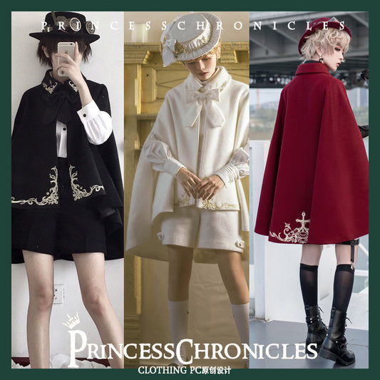 Princess Chronicles - Medieval Ouji Lolita Embroidered Cape