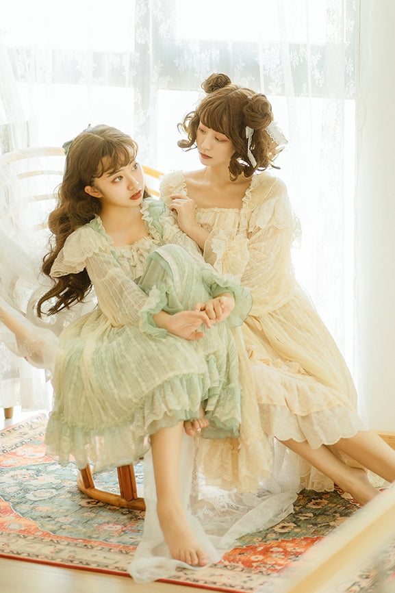Fantastic Wind - Lazy Holidays - Kawaii Lace Lolita Nightdress Set