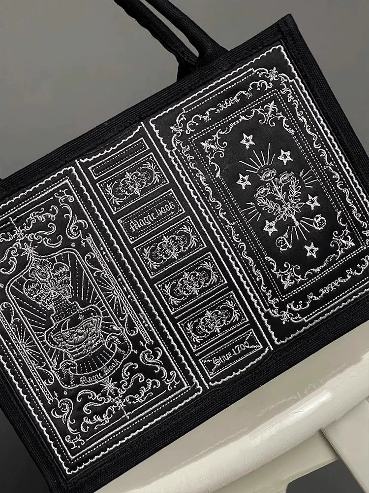 Alice Girl - Lolita Potion - Gothic Lolita Handbag Embroidered Lolita Black Bag
