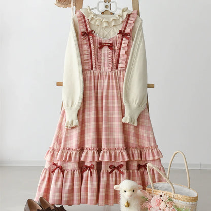 EESSILY - Green Fairy Tales - Classic Lolita Plaid JSK Plus Size Lolita Dress