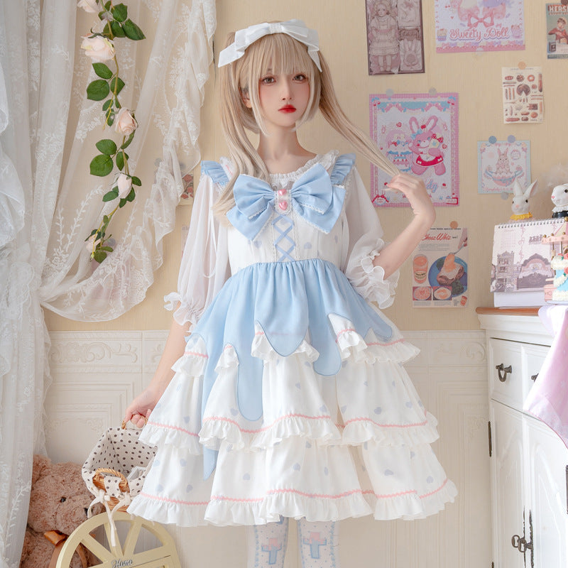 Eieyomi - White Peach Mousse - Sweet Lolita Summer JSK