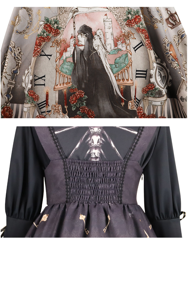 YingLuoFu - Black Fairytale - Gothic Twins Lolita JSK