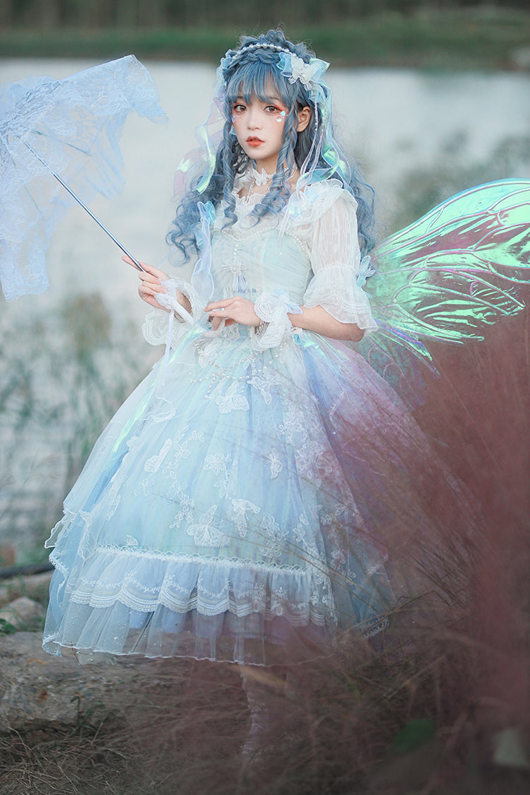 FantasyMirror - Exquisite Butterfly JSK Floral Wedding Lolita JSK Dress