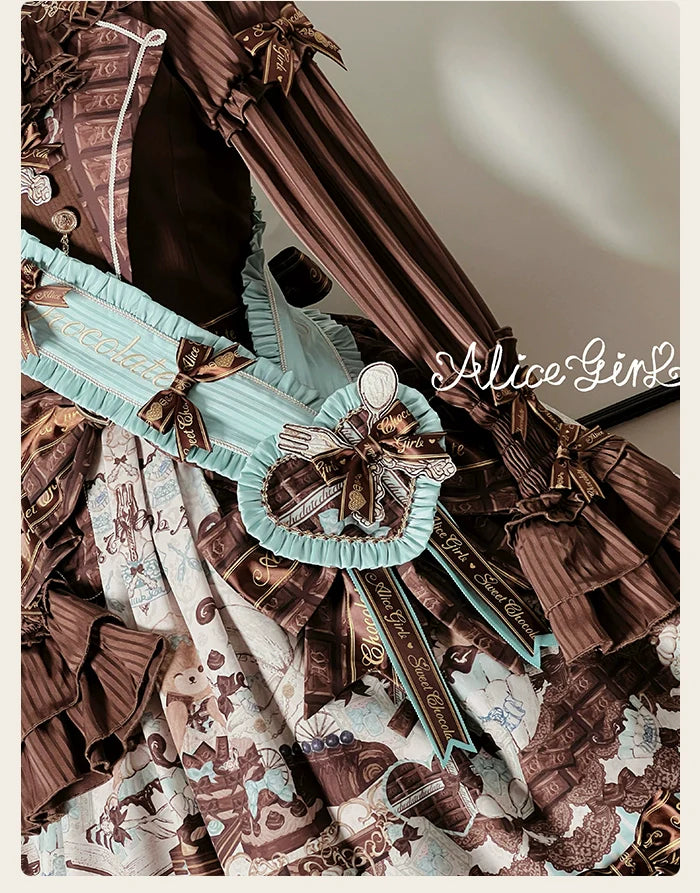 Alice Girl - Bear Chocolate Bar - Kawaii Lolita Headdress Set