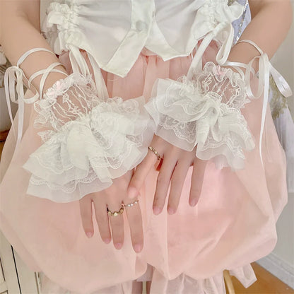 Sugar Girl - Sweet Lolita Cuffs Ballet Lace Breathable Straps Sleeves