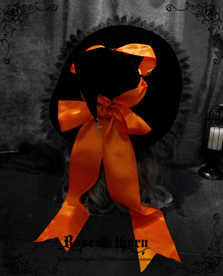 Rose Thorn - Holy Cross - 12 Colors Lolita Halloween Witch Hat
