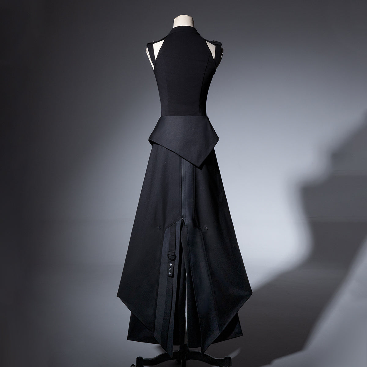 Your Princess - Nightblade - Black Ouji Lolita Apron Pants Suit