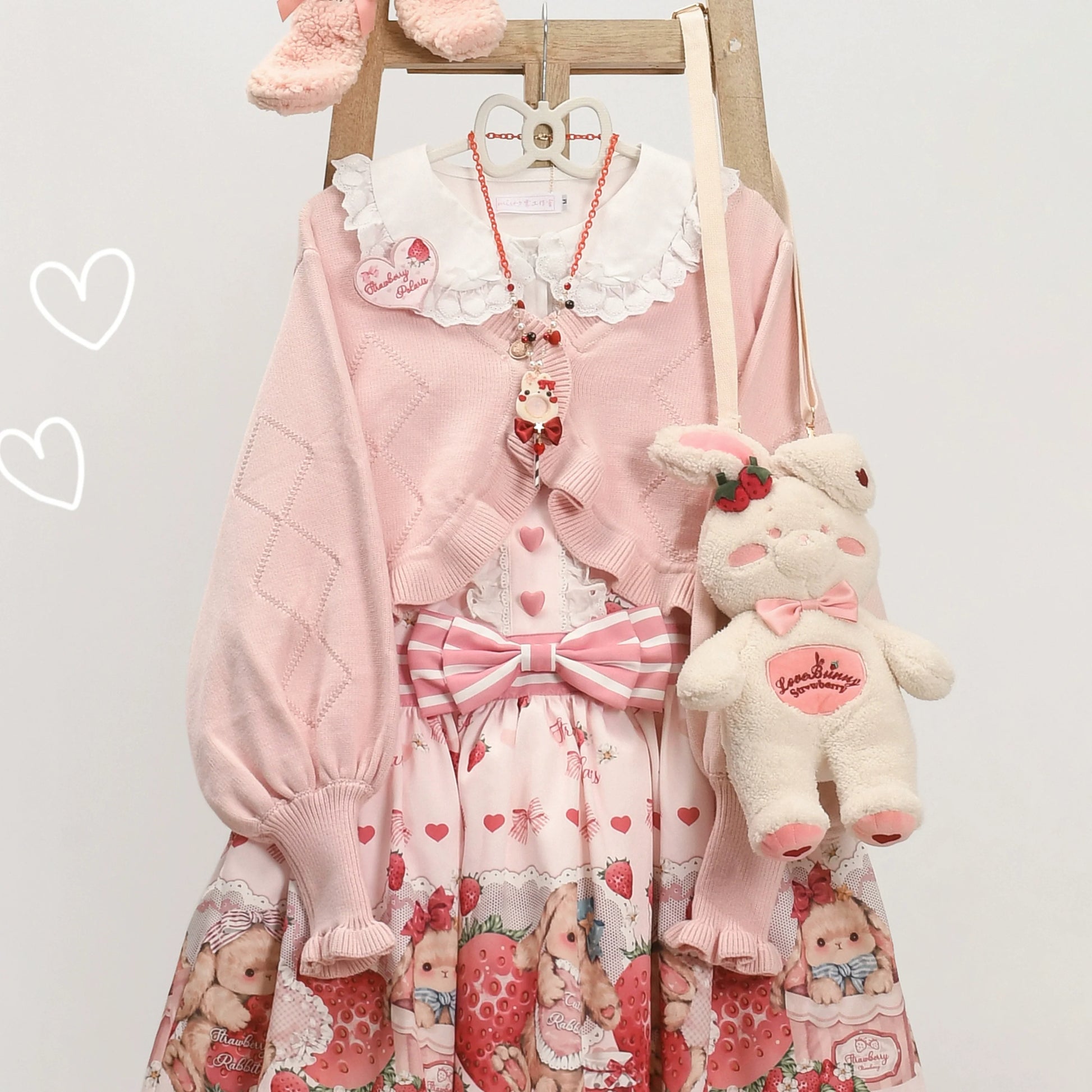 MIST - Cookie - Vintage Lolita Cardigan Short Sweater Multicolors