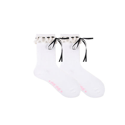 Roji Roji - Isabella - Sweet Lolita Lace Mid-Calf Socks Multicolors