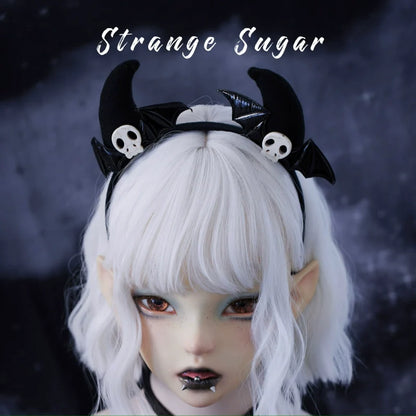 Strange Sugar - Gothic Hair Accessories Set Skulls Sharks Lolita Clips Headbands