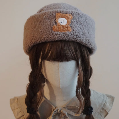 Besozealous - Winter Lolita Hat Bear Ears Hooded Hat