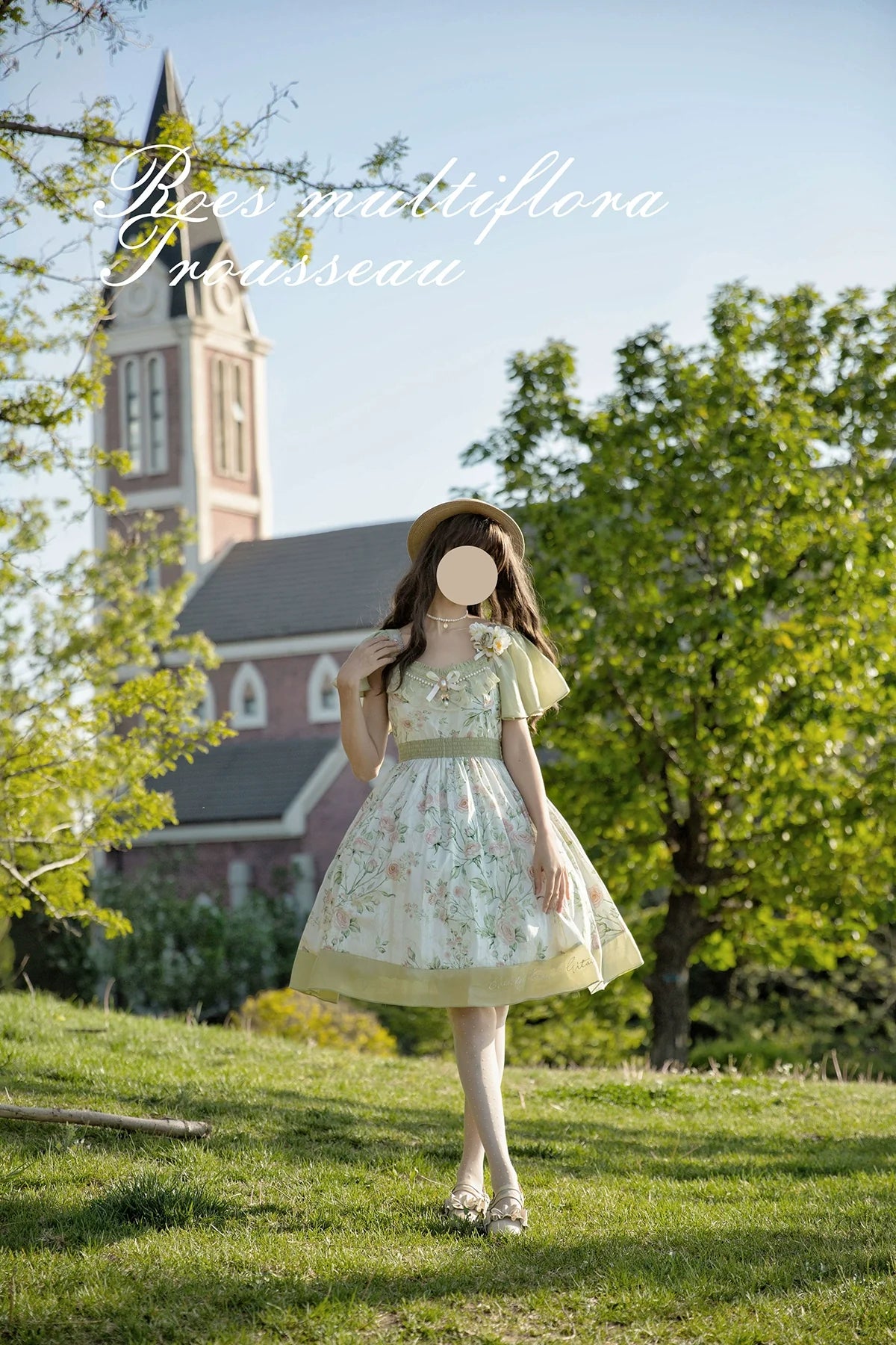 EESSILY - The Rose Dowry - Daily Cotton Lolita OP Dress V-neck Dress