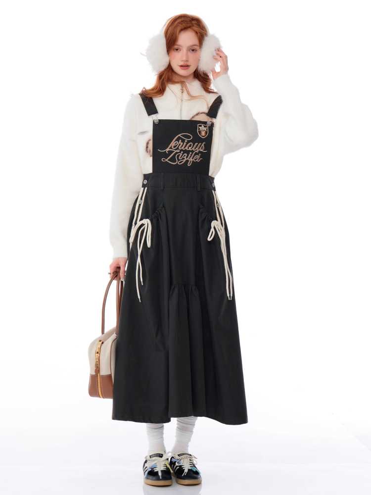 Embroidered suspender dress【s0000010144】