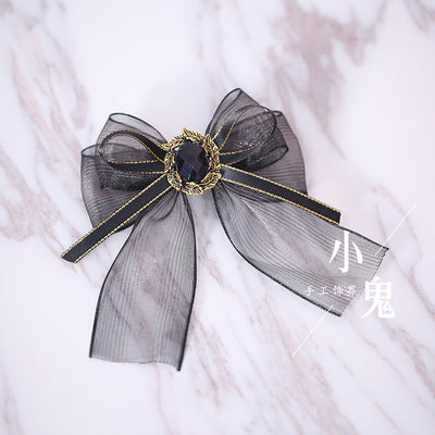 Xiaogui - Gothic Accessories Lolita Bow KC Hairclip