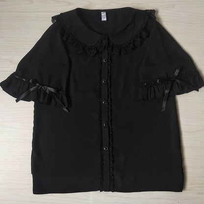 Youlan Lane - Chiffon Peter Pan Collar Kawaii Lolita Blouse