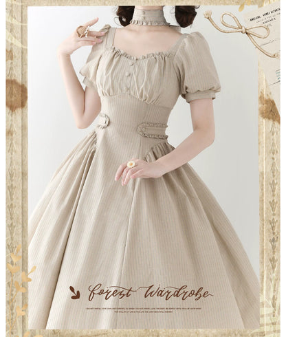 Forest Wardrobe - Chantilly Forest - Classic Lolita OP Dress With Square Neck & Underskirt