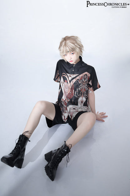 Princess Chronicles - Night Instructions - Ouji Lolita Embroidery Shorts