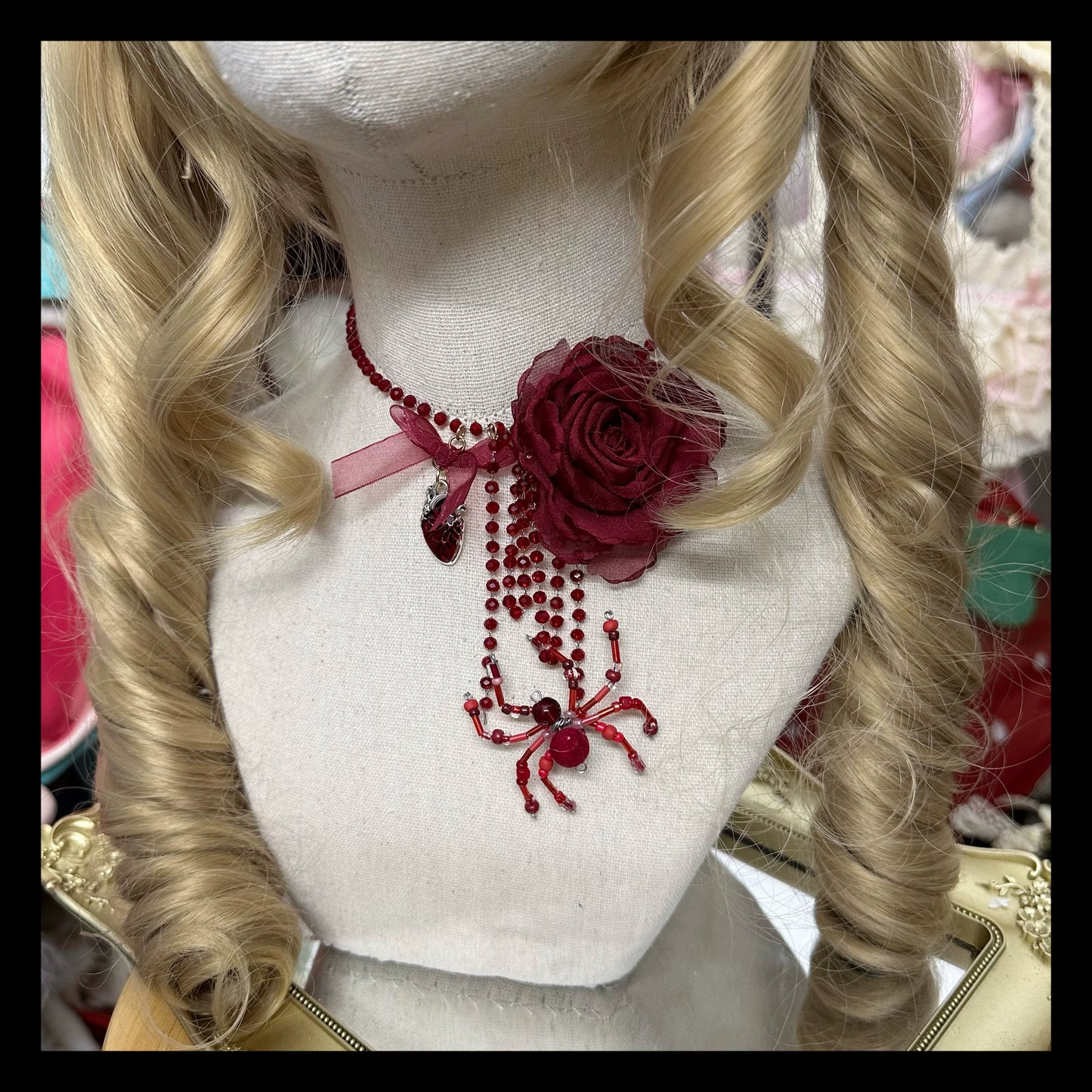 Chestnut Lolita - Gothic Lolita Hat Widow Hat Black Headdress