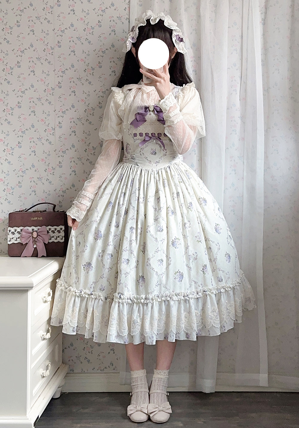 Miss Point - Customized Wood Rose 2.0 Elegant Vintage Jumper Dress