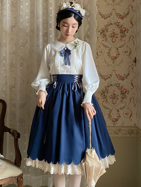 EESSILY - Countess's Autumn Tour - Retro Lolita Embroidery Long SK