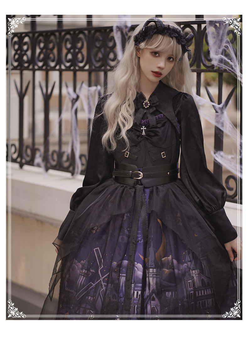 YingLuoFu - Witchville Halloween Gothic Lolita Jumper Dress
