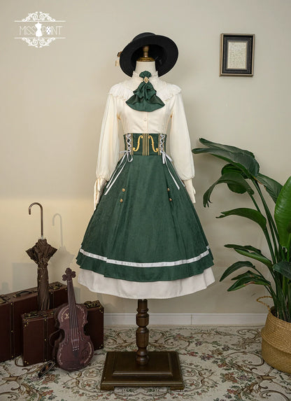 Miss Point - Golden Movement - Elegant Lolita Fishbone Skirt Customized