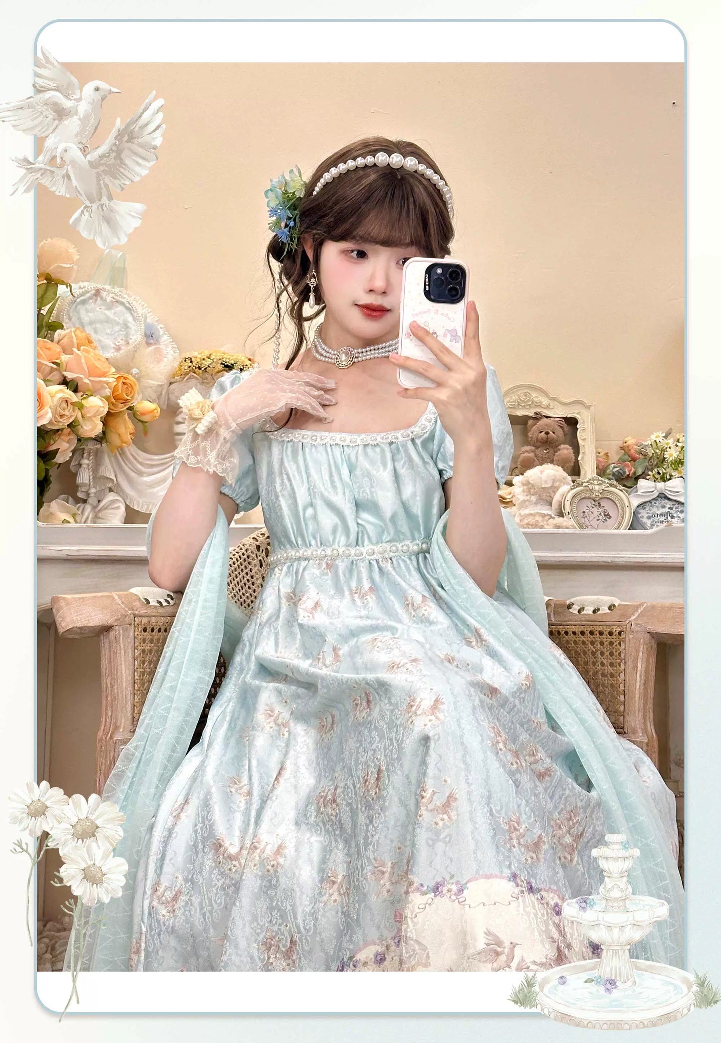 MeowMeow - Nayi Spring - Empire Waist Elegant Lolita OP Dress