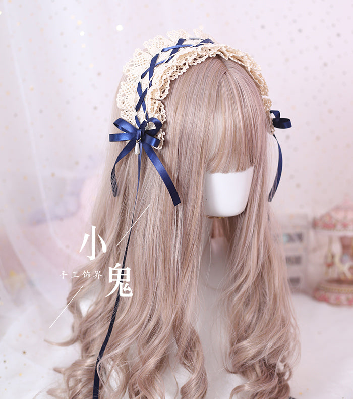 Xiaogui - Japanese Style Sweet Lolita Lace Headband Multicolors