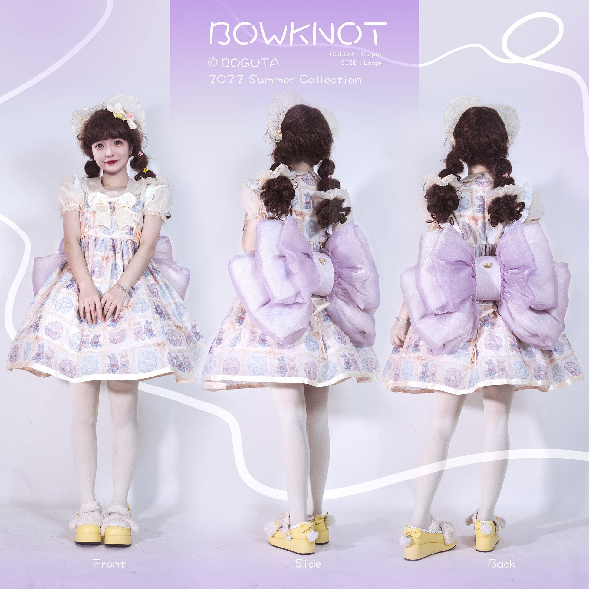 Boguta - Satin Butterfly Bow Bag Versatile Elegance Lolita Bag