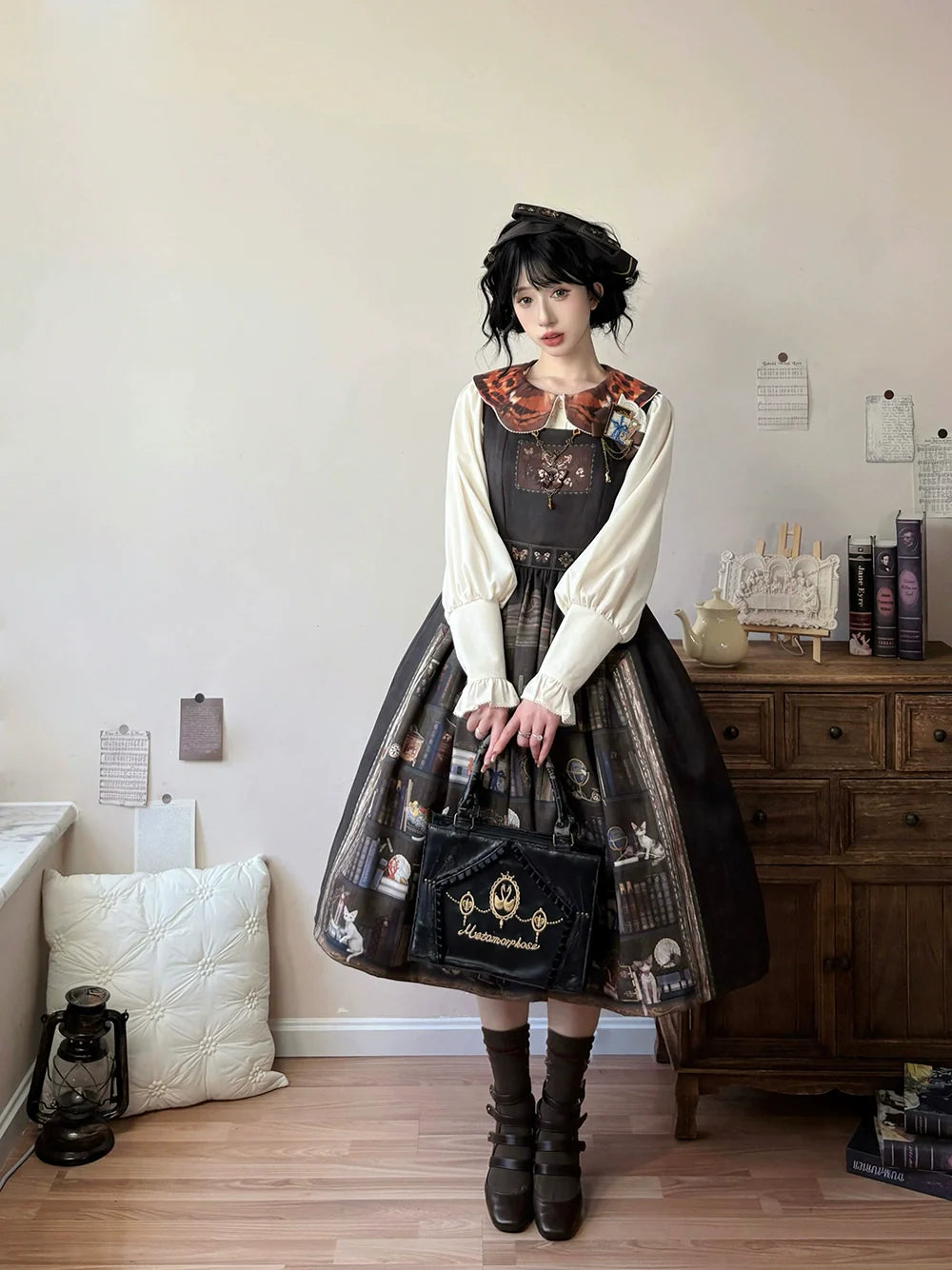 Miss Point - German Bookshelf - Classic Lolita Printed JSK Dress