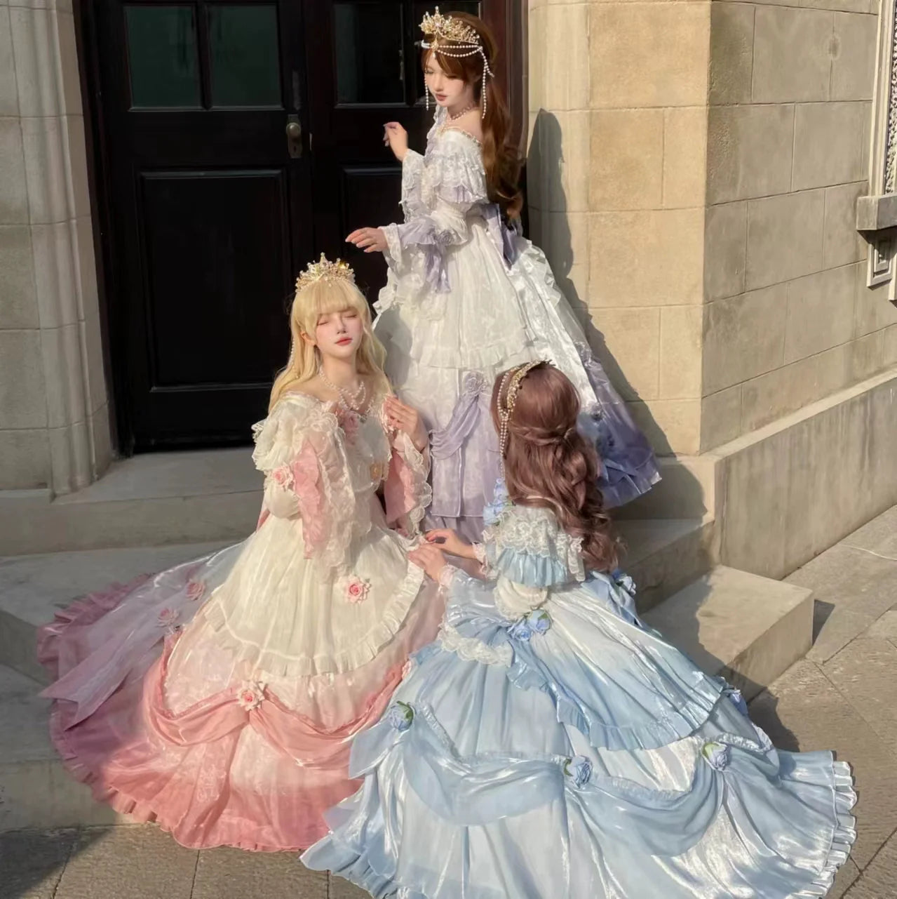 Meowing and fruity - Tana Manor - Classic Lolita OP Dress, Floral Decoration