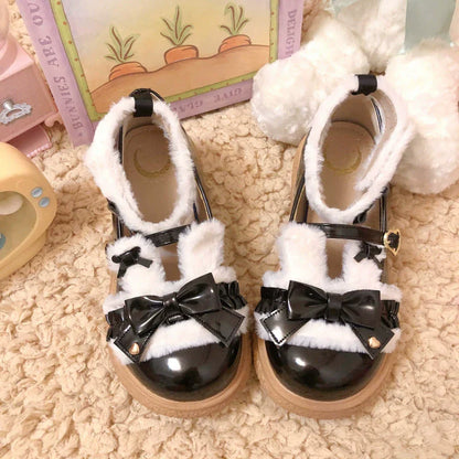 Fairy Godmother - Winter Girly Lolita Shoes Lolita Ankle Strap Shoes