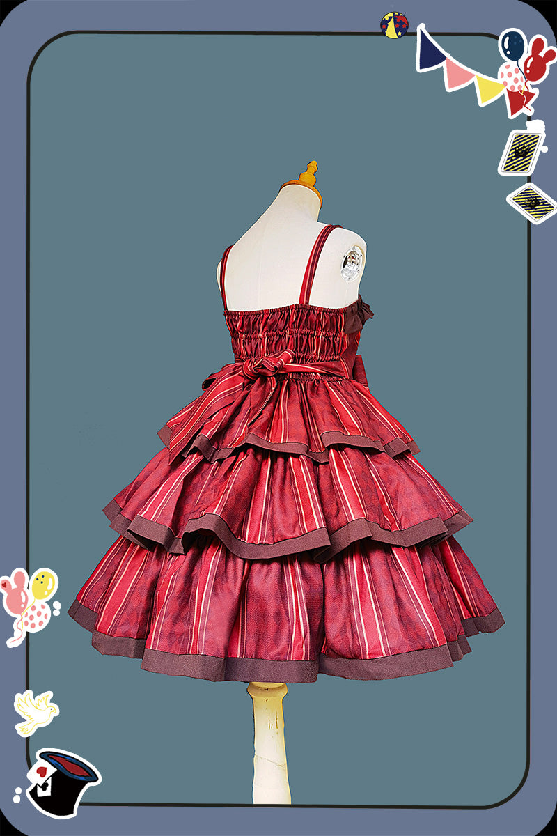 Infanta - Cloth Cat - Kawaii Lolita JSK Multi-Color Tiered Ruffles Dress
