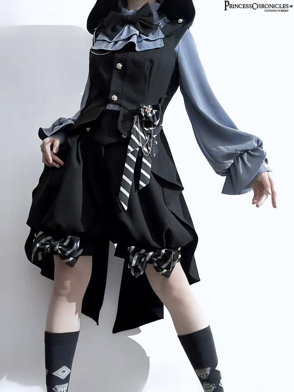 Princess Chronicles - Narrative Rule - Ouji Lolita Shorts Set, Long Vest