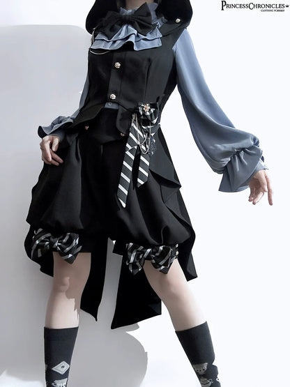 Princess Chronicles - Narrative Rule - Ouji Lolita Shorts Set, Long Vest