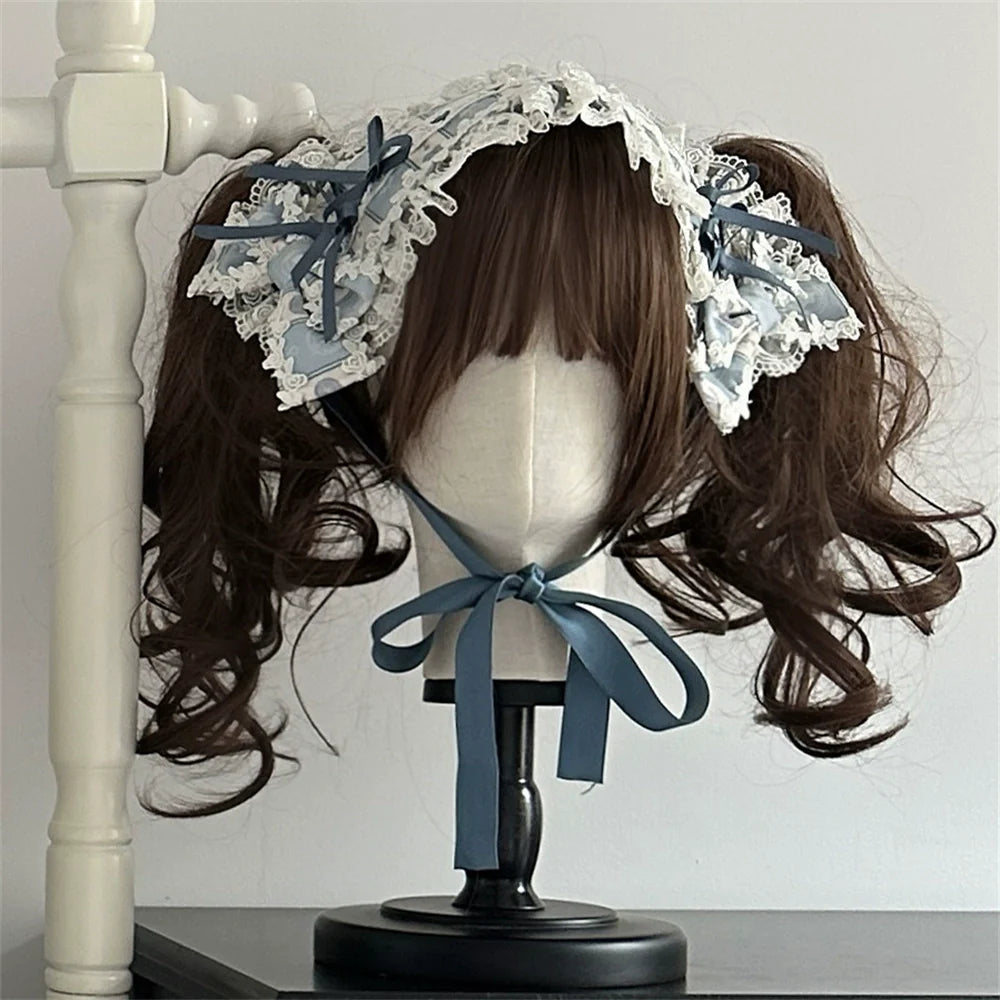 Babyblue - Animal Dinner Handle - Sweet Doll Lolita Headband BNT Bow Trailing Clips