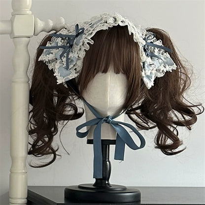 Babyblue - Animal Dinner Handle - Sweet Doll Lolita Headband BNT Bow Trailing Clips