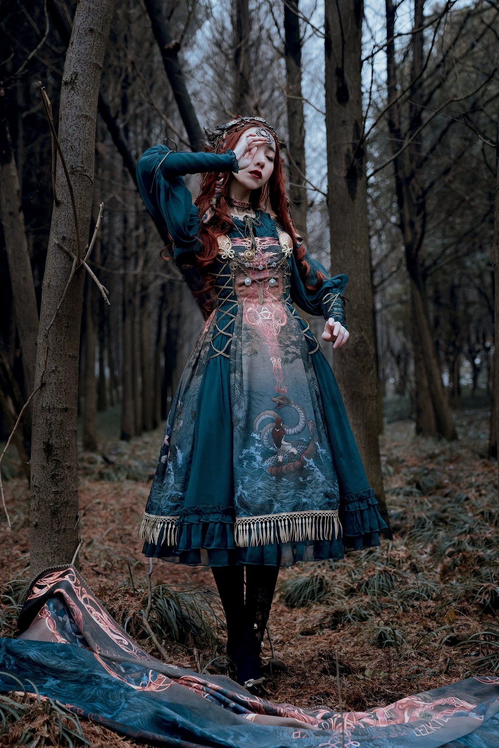 FunCcino - Ragnarok - Nordic Style Loki Lolita JSK SK Dress