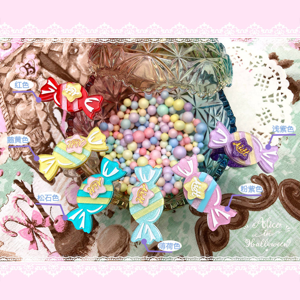 Halloween Alice - Rainbow Candy - Sweet Lolita Ring Hairclip