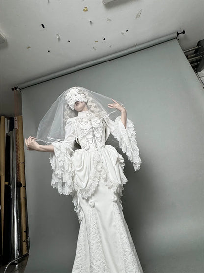 LeMiroir - Saint - Gothic Lolita Bolero Skirt Mermaid Dress Corset