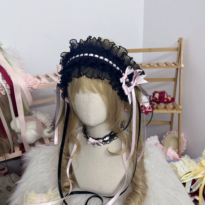 Chestnut Lolita - Sweet Lolita Headdress, Bow and Lace Decoration