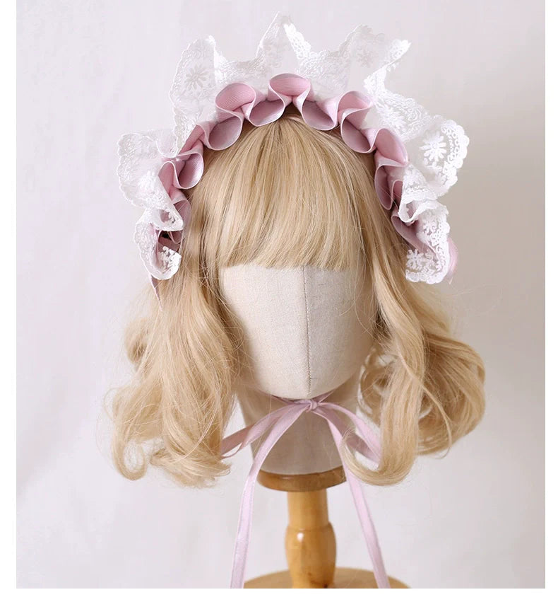 Xiaogui - Sweet Lolita Headdress Pink Handmade Christmas Accessories