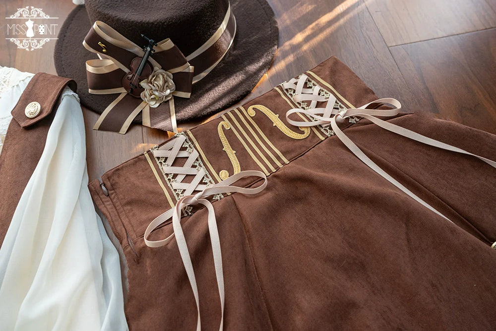 Miss Point - Golden Movement - Elegant Lolita Fishbone Skirt Customized