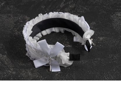Strange Sugar - Gothic Lolita White Ruffle Hairband